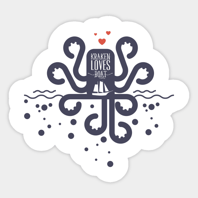 Kraken love boat Sticker by herry93